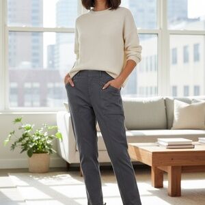 NWOT Spanx Stretch Twill Seamed Cargo Ankle Skinny Pants in Charcoal